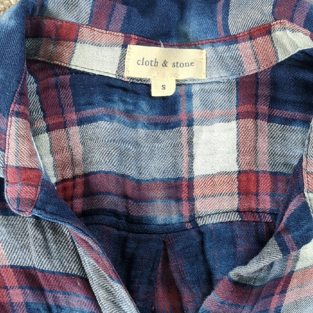 Cloth & Stone Multicolor Plaid Top